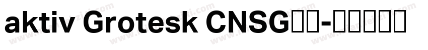 aktiv Grotesk CNSG字体字体转换